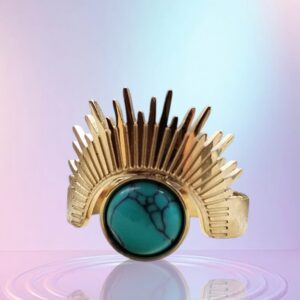 Golden Sun Türkis - Boho Ring