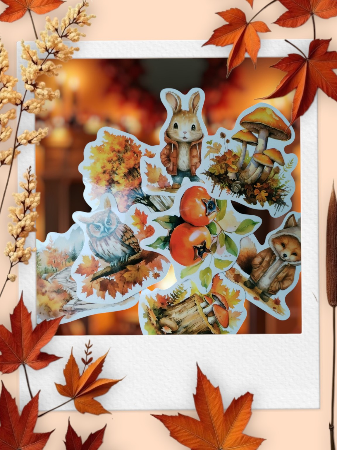 Herbst-Überraschungs-Stickertüte