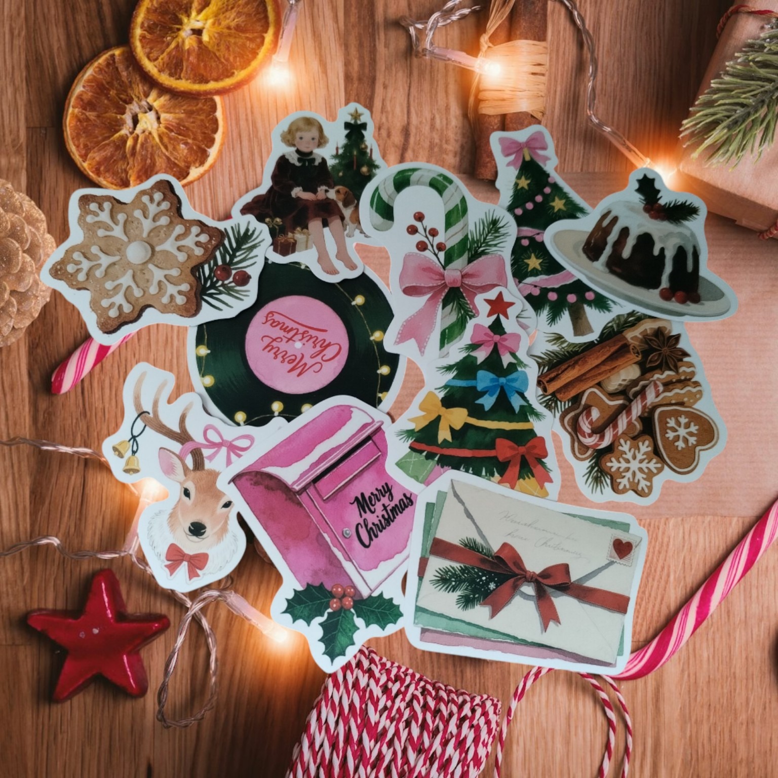 Weihnachts-Überraschungs-Stickertüte – festliche Stickerfreude