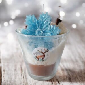 Winterzauber – handgegossene Kerze